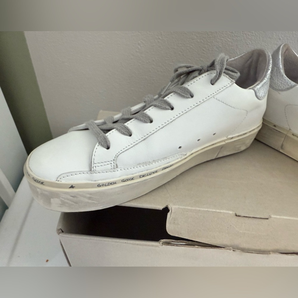 COPY - Golden goose hi star sneaker in white & silver size 38.. - Picture 6 of 9